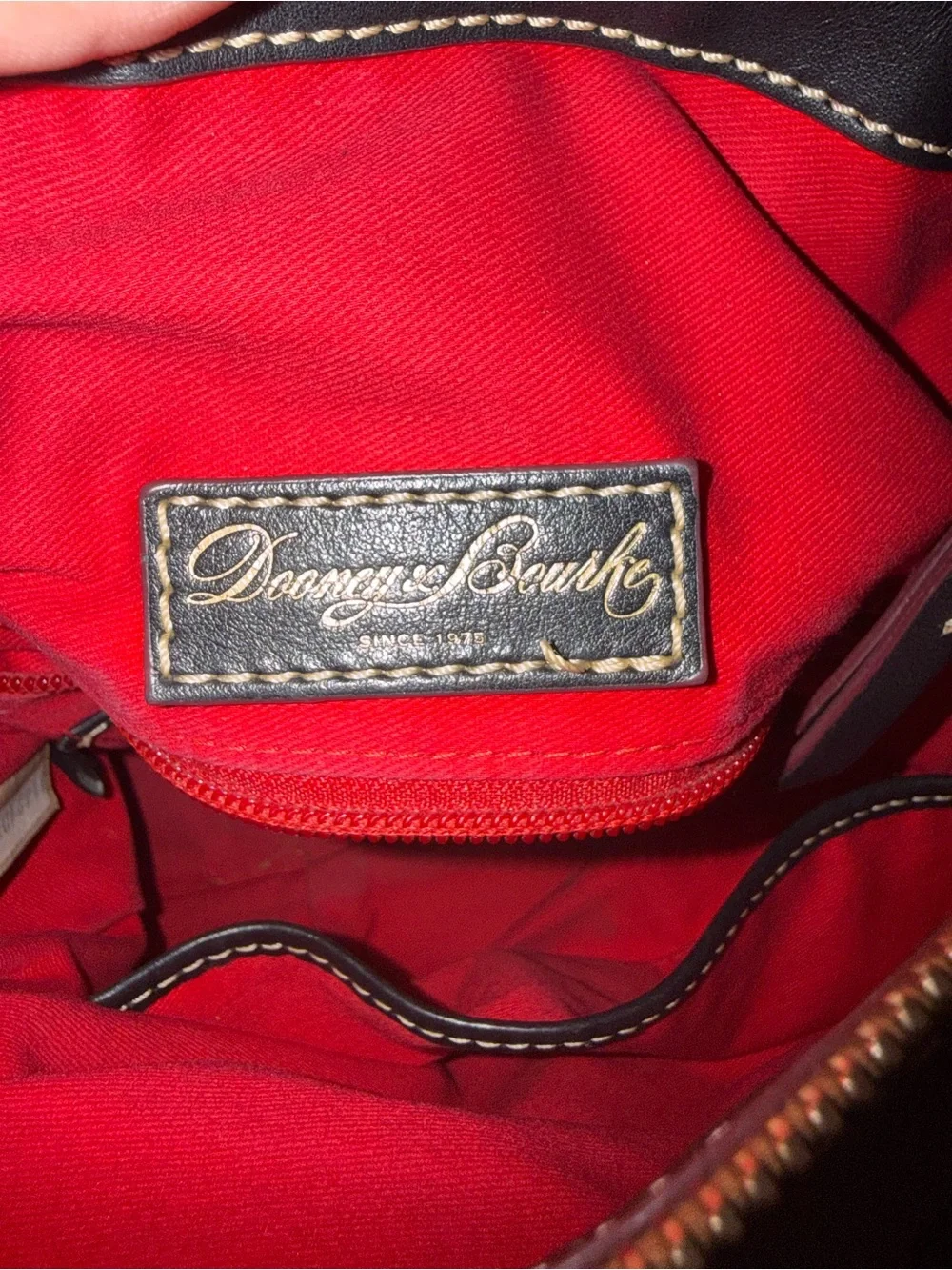 Dooney & Bourke Black Leather Hobo Shoulder Bag